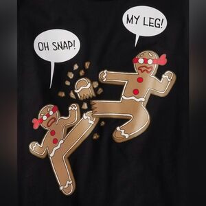 PJ Place Gingerbread Ninjas Long Sleeve Boys Medium Shirt